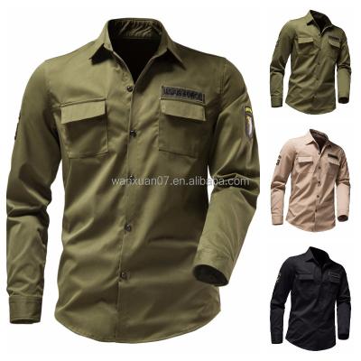 China Anti-pilling 2023 Spring Men's Outdoor Long Sleeve Shirt Plus Size Shirt for sale