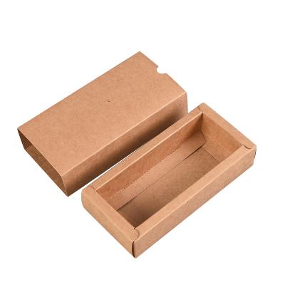 China New Recycled Materials Design Rectangle Kraft Paper Folding Cardboard Jewelry Custom Sliding Gift Box With Drawer for sale