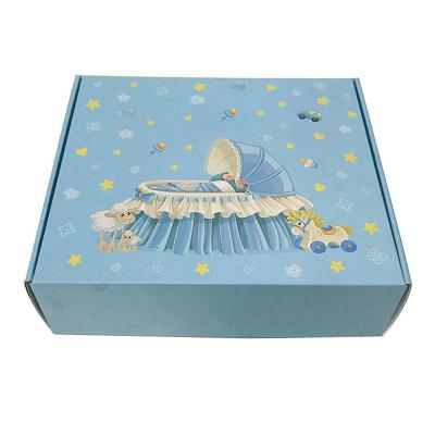 China Recycled Materials Customized Big Blue Good Price Corrugated Gift Box Paper Packaging Shoes Packaging Box for sale