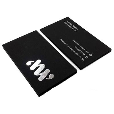 China Business.office.gift .promotion.etc special paper business card printing custom name card black gold silver hot stamping printing free design personalized card for sale