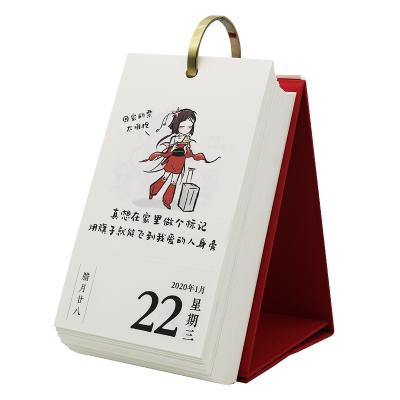 China Wholesale Custom 2022 Table Calendar Printing Table Calendar Office Home Perpetual Daily Daily Desk Calendar for sale