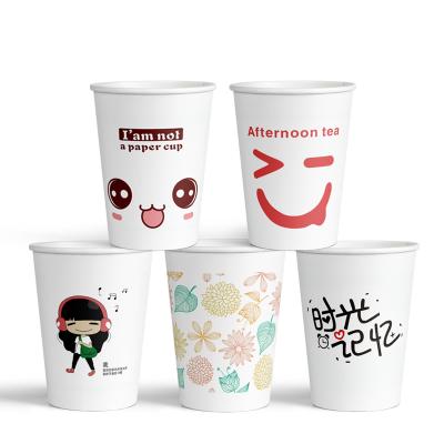 China Disposable Custom Logo Printed Paper Cups Coffee Cups Disposable Eco Friendly Paper Takeout High Quality Paper Cup For Hot Drinks for sale