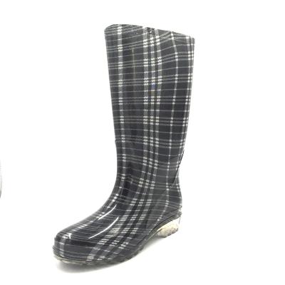 China HN203 Durable Clear PVC Rain Boots Transparent Wholesale Ladies Boots for sale