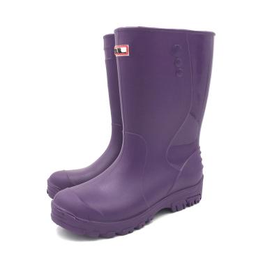 China Durable/Water Proof/Anti Acid/Anti Alkali/Anti-Skid/Durable Purple Bulk Garden Rain Work Boots HN201G Agricultural Woman for sale