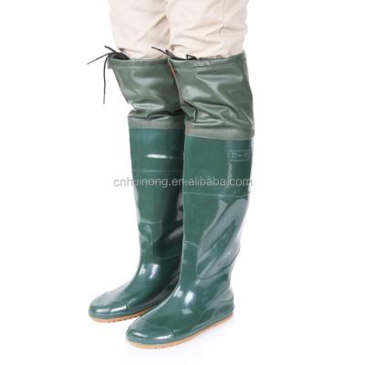 China 100%Water Proof/Portable Anti-Slip Easy Cleaning/Easy Walk In HN308GL Muddy Green Anti Slip Sailing Waders Rice Graft Boot for sale