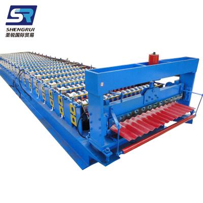 China Chinese factory hot sale automatic corrugated metal wall sheet three layer panel roof sandwich panel production line for sale