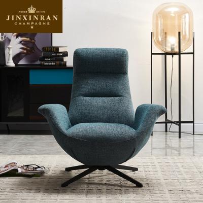 China Modular New Style Modern Armchair Lounge Recliner Swivel Base Fabric Lounge Leisure Rotating Single Chair for sale