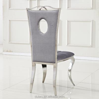 China Dining Chair Foshan Shunde Factory Wholesale Modern Stainless Steel 201 Dining Chair for sale