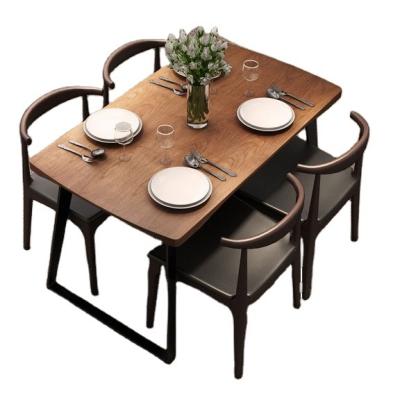 China Foshan industrial traditional design romantic hardwood dining table sets for home for sale