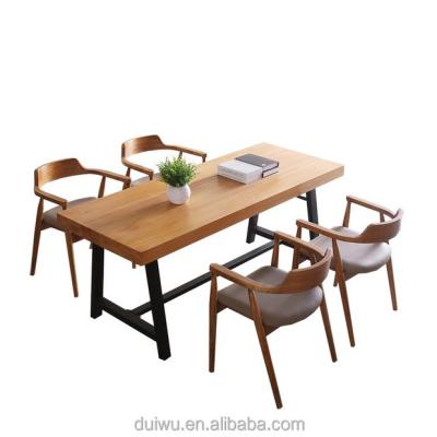 China 2018 Solid Wood Nordic Style Dining Table Wooden Set for sale