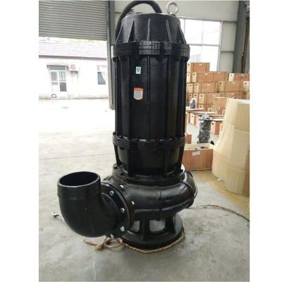 China Discharge For Serious Polluted Sewage Of FA Wq Submersible Pump WQ Series Cast Iron Non Clog Submersible Sewage Pump for sale