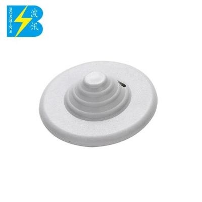 China 1.0-1.2m Boshine Mini EAS 8.2mhz Retail Alarm Tag System Anti Theft RF Security Clothing Tags R50 Round Tag for sale