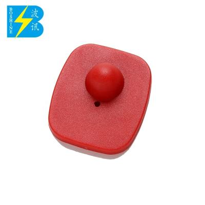 China Use in high range supermarket detection square rf mini security hard tag square magnetic clothing alarm hard tag anti theft for sale