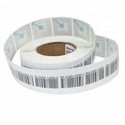 China Supermarket Security System Factory Supply 100% Detected 40x40 Anti Theft Magnetic Barcode EAS RF Sticker Label Supermarket Security Key IDs for sale