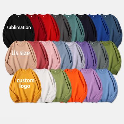 China Viable manufacturer OEM printing unisex crewneck sweatshirt polyester sublimation 100% blank oversized crew neck sweatshirts for sale