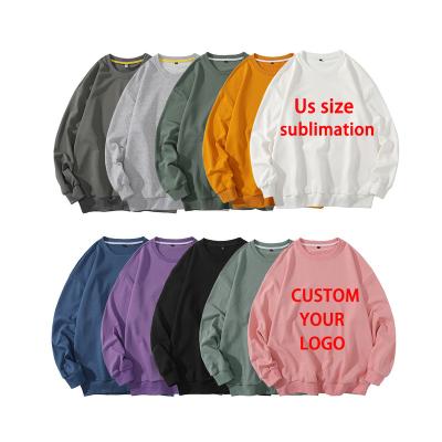 China Long Sleeve OEM Long Sleeve Dropped Shoulder Blank Men's Sweatshirts Custom Logo Sublimation Unisex Oversized Crewneck Pullover Sweatshirts for sale