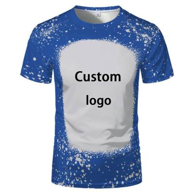 China Wholesale Short Sleeve Cotton 3D Feeling Printing Custom 100% Polyester Kids Women Plus Size Blanks Sublimation Bleached Mens T Shirts for sale