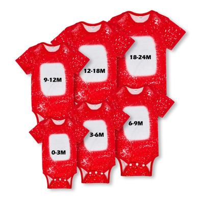 China Cotton Polyester Factory OEM Wear Newborn 100% Cotton Feel Baby Rompers Kids Clothes Colorful Polyester Faux Bleached Blanks Sublimation Baby Onesie for sale