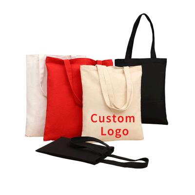 China High Quality Handled High Capacity Cotton Grocery Reusable Shopping Bags Canvas Tote Bags Women Men Handbags for sale