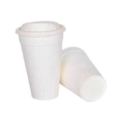 China 8oz Cornstarch Biodegradable Cup Logo Printed Disposable Paper Coffee Cup for sale