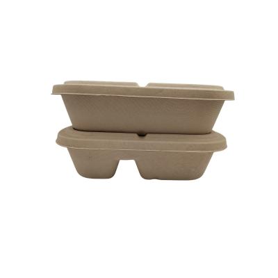 China Custom Wholesale Eco-paper Fruit Salad Food Bagasse Bowl Supply Disposable Food Container with Paper Lid for sale