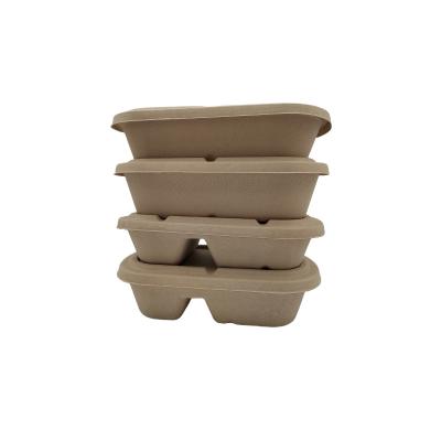 China Green Bagasse Food Soup Bowl Togo Soup Bowl Disposable Takeaway Bowl Packaged Salad With Lid for sale