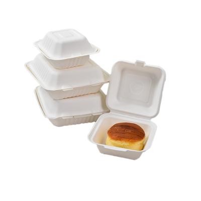 China Large Top Block Biodegradable Hamburger Box for Hot Dogs Takeaway Candy Cane Hamburger Paper Wrapped Box for sale