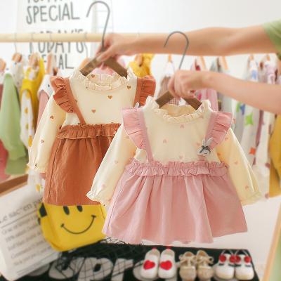 China Amazon Anti-Static Babies Clothing Sets For 1Year Gauze Toddler Kid Autumn Winter Clothes Infant Top Princess Dress Baby Gown for sale