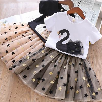 China Soft Warm Product Toddler Tutu Skirts Pure Silk Chiffon Skirt Ballet Mesh Cute Girl Kids Skirt and Top Baby Clothing Sets for sale