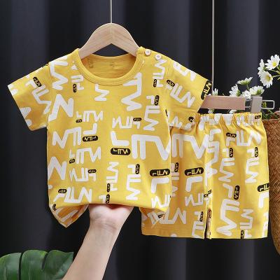 China Casual Hot Selling Popular Boutique Clothes Kids Boy Summer Cotton Shorts Sleeve And Shorts 2Pcs Sets Baby Boy Clothing Sets for sale