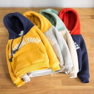 China Wholesale Anti-shrink Warm Winter Hoodies Kangaroo Pocket Kid Winter Thick Fleece Hooded Girl Fleece Over Waist Sweater for sale