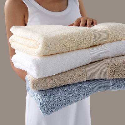 China Durable Wholesale Long-staple 100% Egyptian Cotton Soft And Water Absorption Bath Towel Luxury Thick Hand Face Towel Set For Home for sale