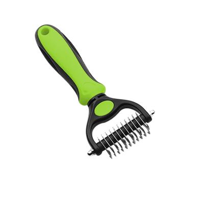 China B01-90 Sustainable Pet Hair Grooming Machine 2 Sided Dematting Shedding Undercoat Rake Brush Comb for sale