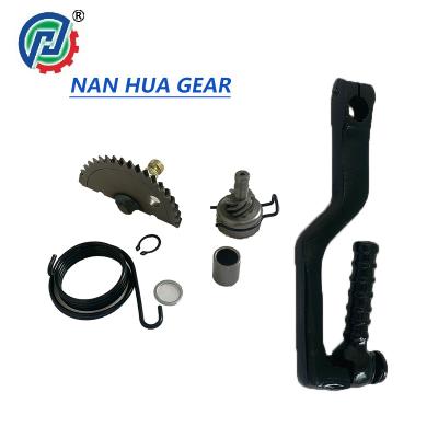 China 20T Kick Starter Steel Shaft + 8T Intermediate Gear Spring + Kick Starter For 4 Stroke 60 80 cc Scooter Moped 139QMB 147QMD GY6 50 for sale