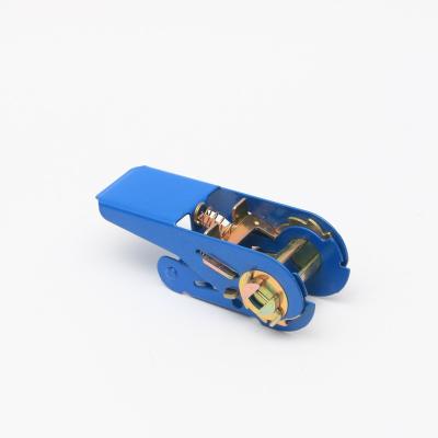 China Manufacturer Steel Price 1 Inch 25mm*500kg Blue Spray Paint Grip Ratchet Buckle for sale