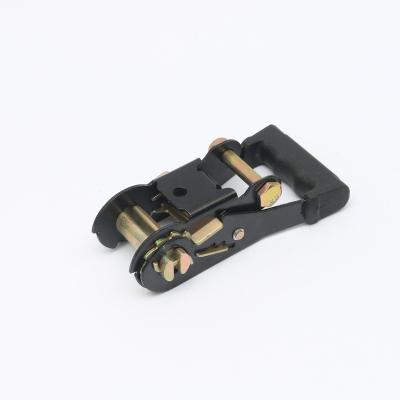 China China factory good quality 1.5 inch 3000kg steel black coated rubber grip ratchet tie down buckle for sale