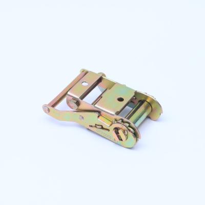 China China Supplier Wholesale 2 Inch 2000kg Steel Yellow Galvanized Ratchet Lashing Buckle for sale