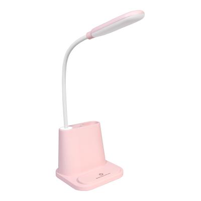 China Modern 2022 Multi-Function Desk Large Battery Capacity LED Hot Selling Lamp 3 in 1 with USB Plug Pen Holder Mobile Phone Bracket for sale