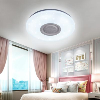 China Outdoor Mounted Blue LED Bedroom Light Wifi Tooth Ceiling Lamp With Music Speaker Smart Remote Control Mobile APP for sale