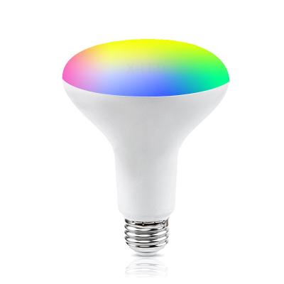 China Residential Home Blue Voice App Control Tooth Connection WIFI Use BR30 Tuya 9W RGB Smart Colorful LED Light Bulb Smart Bulb for sale