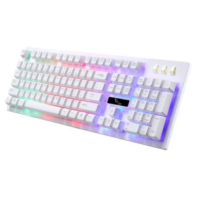 China Durable HD Character Color Backlight G21 104 Keys Plug and Play UV Keyboard USB Wired Waterproof for PC Laptop for sale