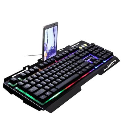 China G700 RBG Plug and Play Durable Backlight USB Wired Waterproof Gaming Keyboard with Phone Holder for PC Laptop for sale