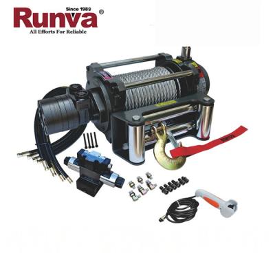 China Runva AUTO Factory Sale Most Popular 12V/24V DC 15,000 lbs Valve Control Hydraulic Winch for sale