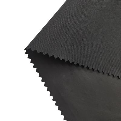 China Eco-friendly Recycled Waterproof Polyester Plain Weave 130gsm Thick PU Coated Water Proof Microfiber Peach Skin Cloth Fabric For Outdoor for sale