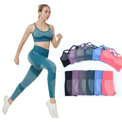 China Breathable Ready To Ship Seamless Nylon Fabric Woman Yoga Pants In Fitness Yoga Wear Gaiters &Sets for sale