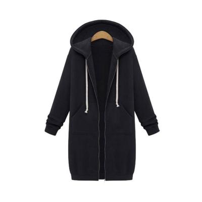 China Breathable Explosion Models Autumn And Winter Women's Hooded Long Coats Sweater Jacketss Women Long for sale