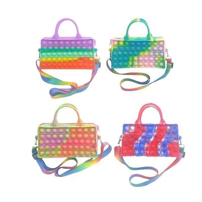 China Fashion Amazon Hot Selling Stress Multi-Person Toys Anti Shoulder Cross - Body Silicone Bubble Bag For Women Ladies for sale