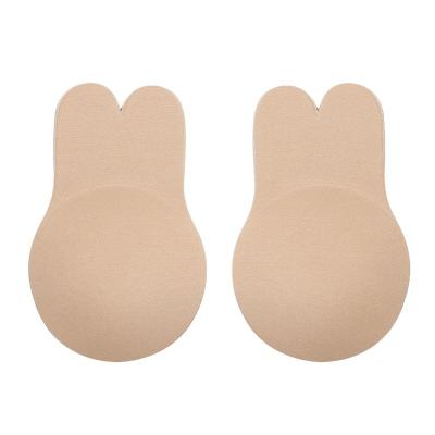 China Adhesive Invisible Rabbit Ear Silicone Bra Lift Tape Underwear 2pcs/1 Pairs Bust Nipple Cover Stickers Reusable Breast Pies for sale