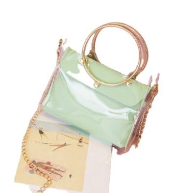 China 2020 Fashion Luxury Design Transparent Women's Bag PVC Jelly Small Clear Shoulder Bag Female Chain Bag Cross - Body Messenger Bags for sale