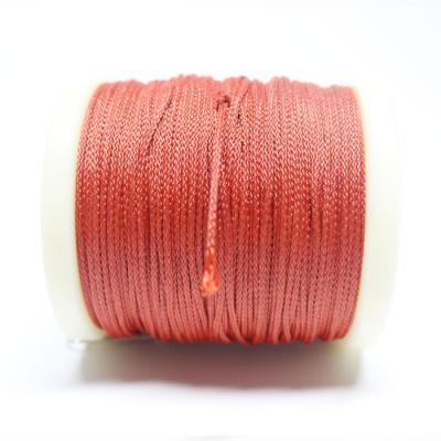 China High Tensile Strength In Stock Red 2mm 8 Strand Braided Flame Retardant Aramid Rope For Camping Rope for sale